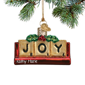 Personalized Joyful Scrabble Christmas Ornament