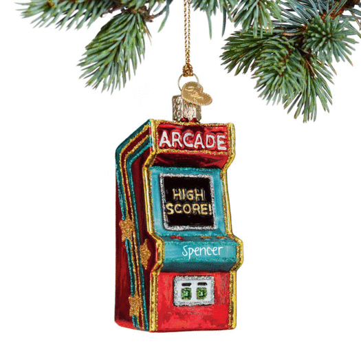 Personalized Arcade Game Christmas Ornament