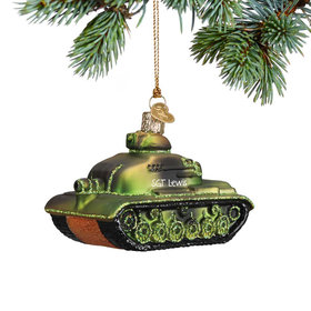 Personalized Military Tank Christmas Ornament