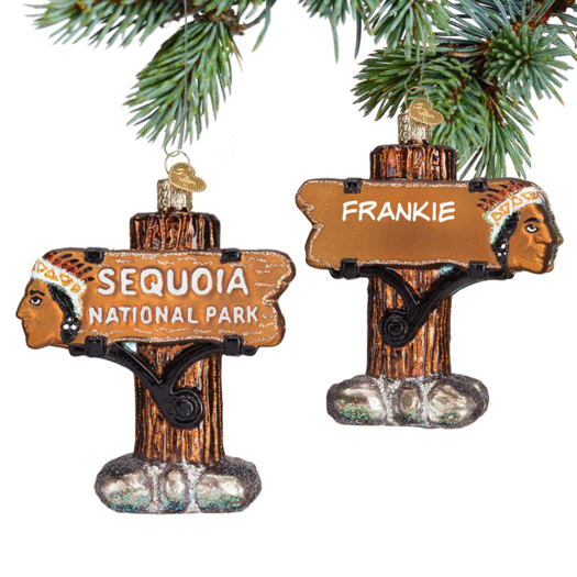 Personalized Sequoia National Park Christmas Ornament