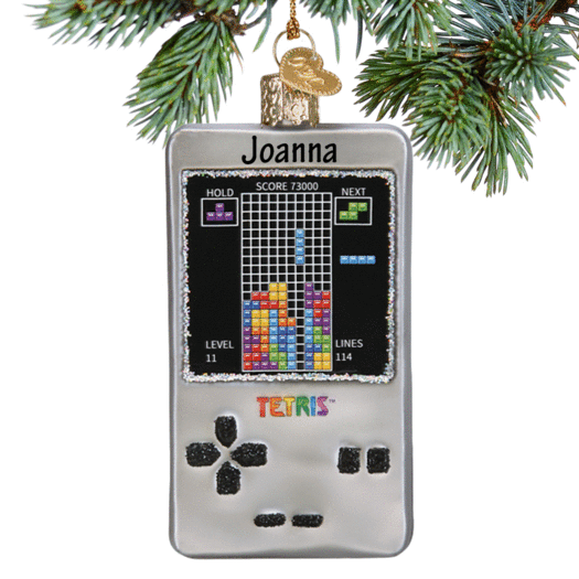 Personalized Tetris Christmas Ornament
