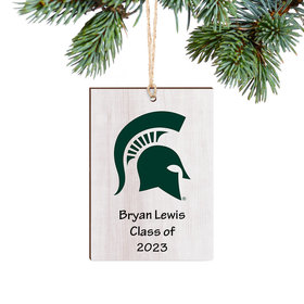Personalized Michigan State Christmas Ornament