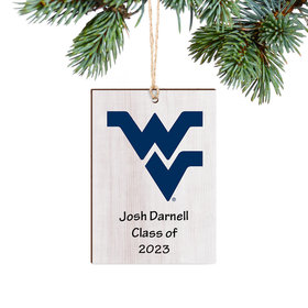 Personalized West Virginia University Christmas Ornament