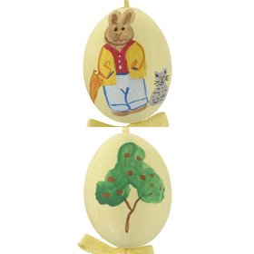 Boy Bunny Easter Egg (Yellow) Christmas Ornament