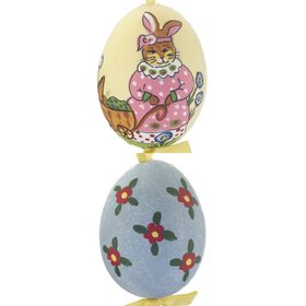 Bunny with Carriage Easter Egg Christmas Ornament