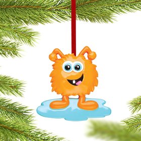 Goofy Monster Character (Orange) Christmas Ornament
