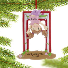 Personalized Jungle Gym Girl Christmas Ornament