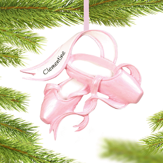Personalized Ballet Shoes Christmas Ornament