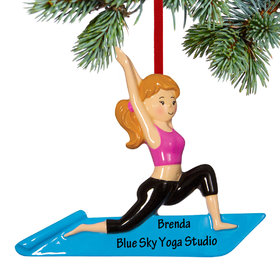 Personalized Yoga Fitness Christmas Ornament