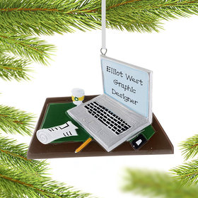 Personalized Graphic Designer Christmas Ornament