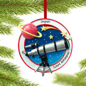 Personalized Telescope Christmas Ornament