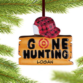 Personalized 'Gone Hunting' Christmas Ornament