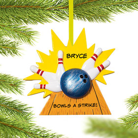 Personalized Bowling Christmas Ornament