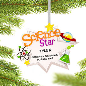 Personalized Science Star Christmas Ornament