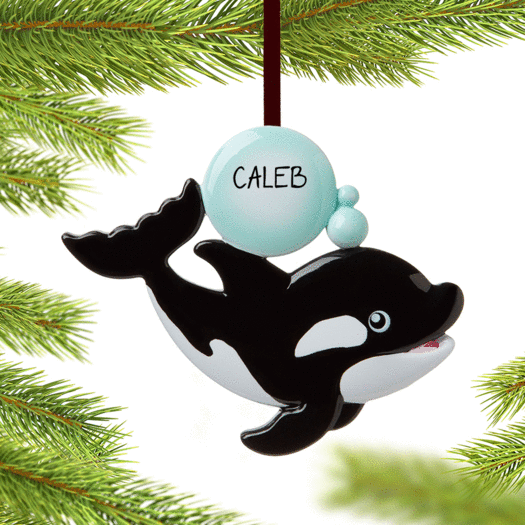 Personalized Orca Christmas Ornament