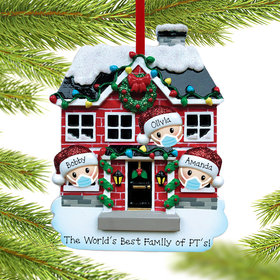 Personalized World's Best Family of PT's Christmas Ornament