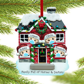 Personalized Family Full of Nurses and Doctors Christmas Ornament
