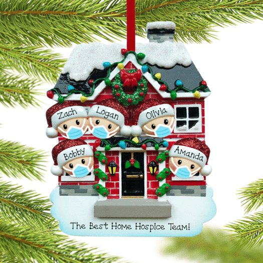 Personalized Best Hospice Team Christmas Ornament