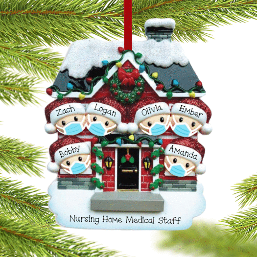 Personalized Nursing Home Medical Staff Christmas Ornament