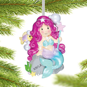 Personalized Mermaid Christmas Ornament