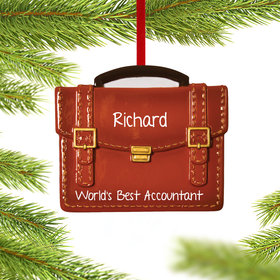 Personalized Occupation Brief Case Christmas Ornament