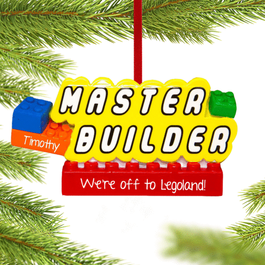 Personalized Master Builder Christmas Ornament