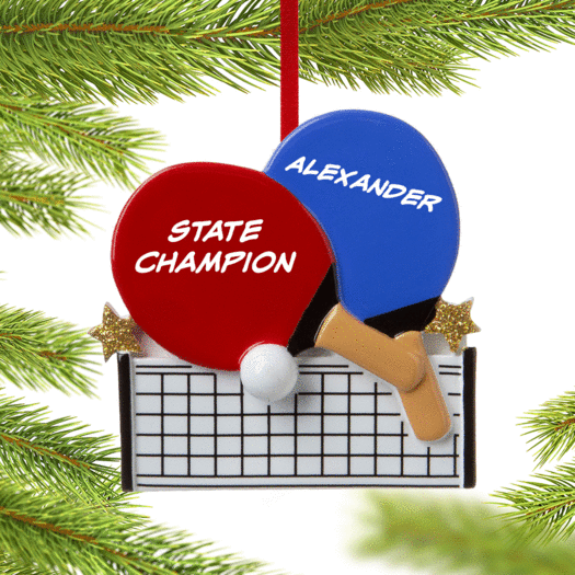 Personalized Ping Pong Christmas Ornament