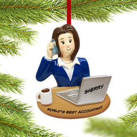 Personalized Businesswoman Christmas Ornament