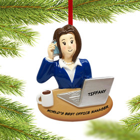 Personalized Office Manager Christmas Ornament