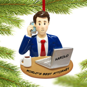Personalized Attorney Christmas Ornament