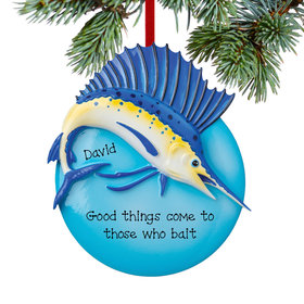 Personalized Sail Fish Christmas Ornament