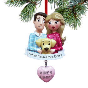Personalized My Humans are Getting Married Christmas Ornament