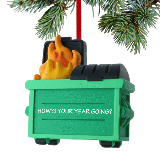 Personalized Dumpster Fire Christmas Ornament