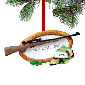 Personalized Hunting Rifle Christmas Ornament