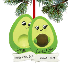 Personalized Couple Avocado Expecting Christmas Ornament