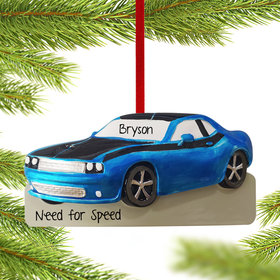 Personalized Muscle Car Christmas Ornament
