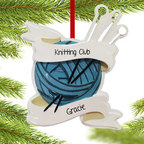Personalized Knitting Christmas Ornament