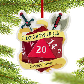 Personalized Dungeons & Dragons Dice Christmas Ornament