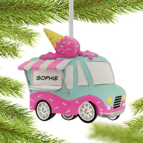 Personalized Ice Cream Truck Christmas Ornament