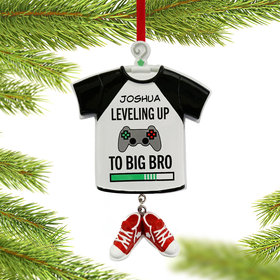 Personalized Leveling Up To Big Brother Christmas Ornament
