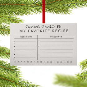 Personalized Recipe Card Christmas Ornament
