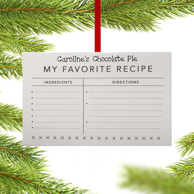 Personalized Christmas Recipe Cards