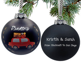 Personalized Custom Road Trip Ball Christmas Ornament