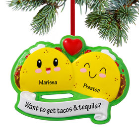 Personalized Taco Couple Christmas Ornament