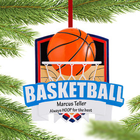 Personalized Basketball Net Christmas Ornament