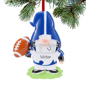 Personalized Football Gnome Christmas Ornament