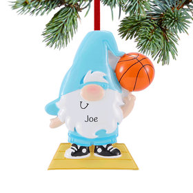 Personalized Basketball Gnome Christmas Ornament