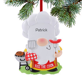 Personalized Gnome Cooking Christmas Ornament