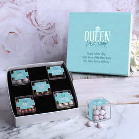 Personalized Mother's Gift Queen Personalized Premium Gift Box with 5 JUST CANDY® favor cubes