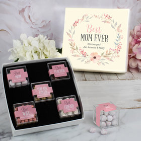 Personalized Mother's Gift Best Mom Ever Personalized Premium Gift Box with 5 JUST CANDY® favor cubes